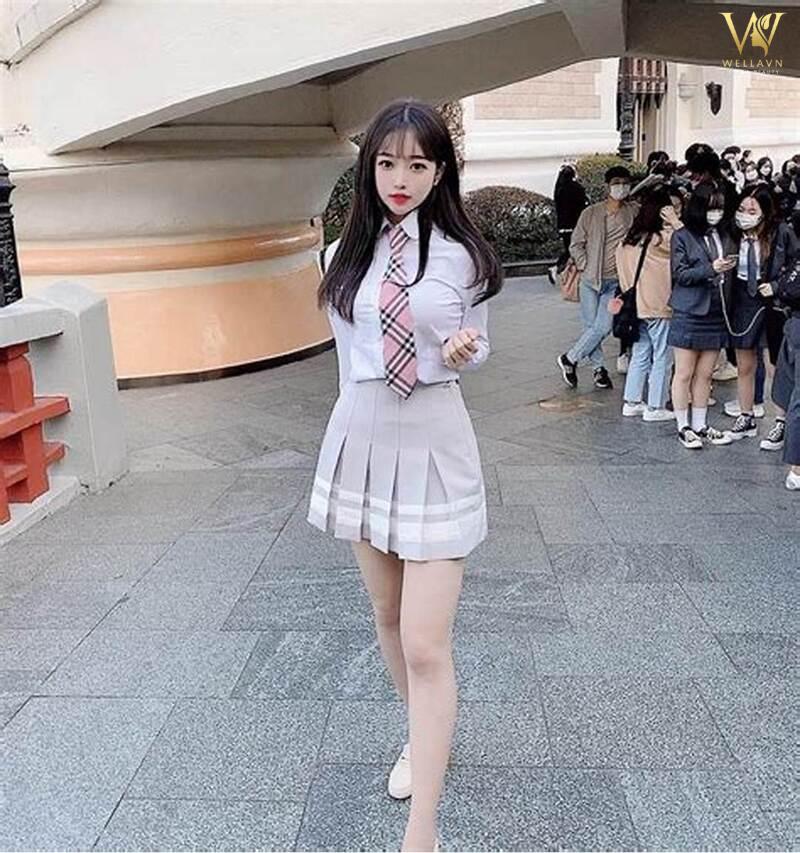 ảnh gái xinh mặc váy ngắn 0019