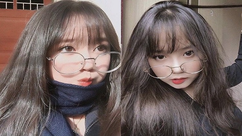 ảnh gái xinh tóc dài đeo kính che mặt 0040