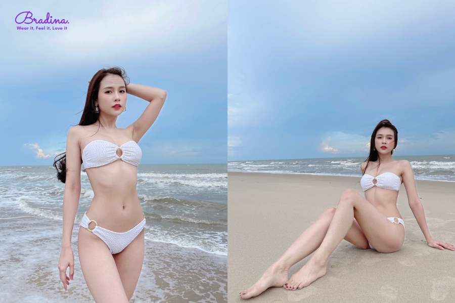 gái xinh bikini đi biển 0019