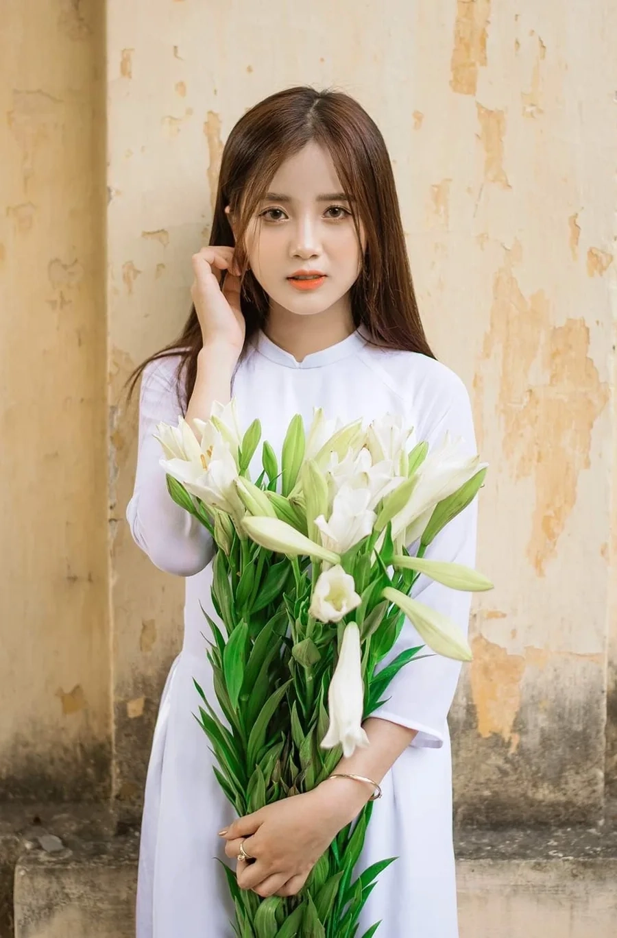 gái xinh mặc áo dài 0023