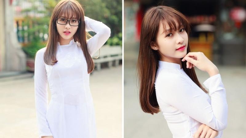 gái xinh mặc áo dài 0025