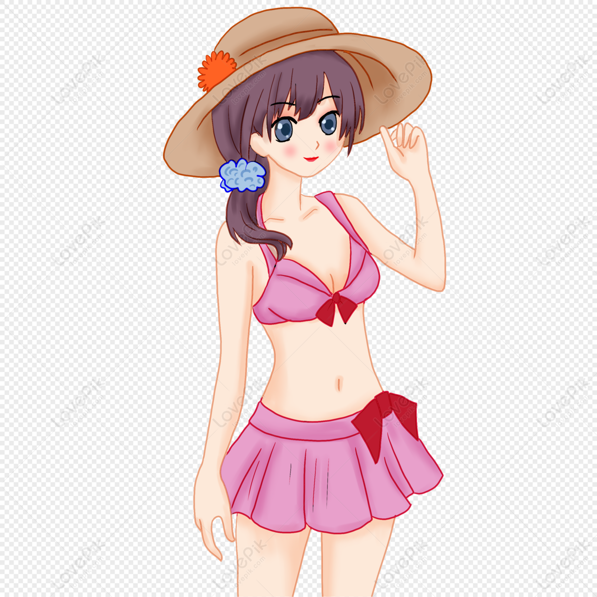 gái xinh mặc bikini anime 0037